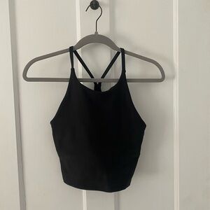 Black Strappy Women's Top BUILT IN BRA